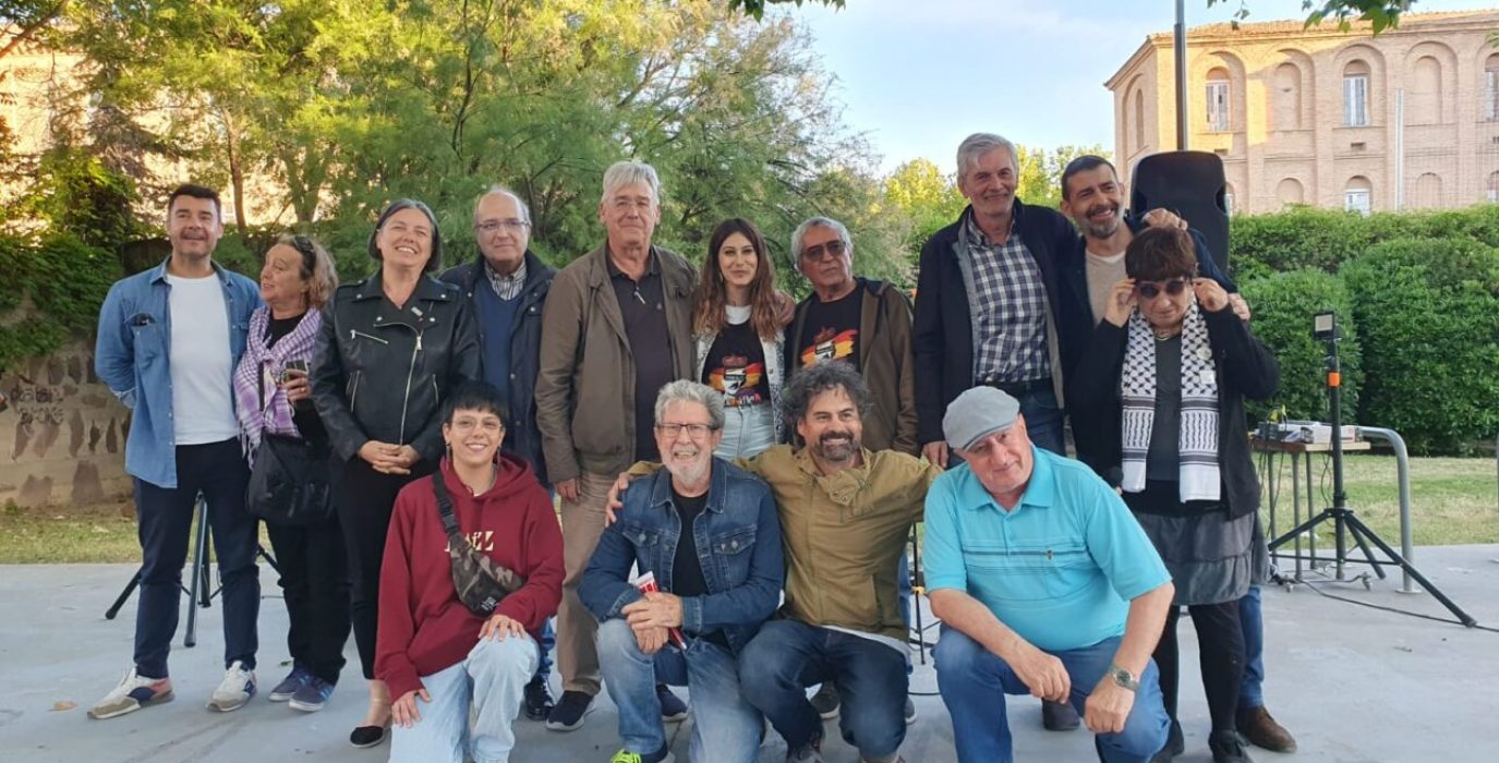 Representantes de los colectivos aragoneses que se suman a la II Marcha republicana del 15 de junio en Madrid | Foto: Ateneo Republicano de Zaragoza