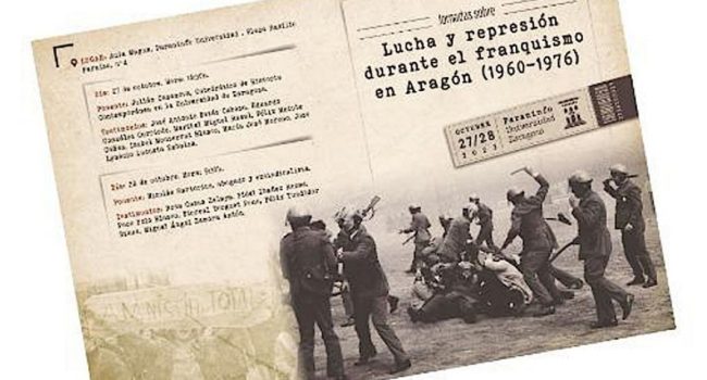 Presentación libro Testigos de cargo testimonio de la lucha antifranquista y la represión en los últimos años de la dictadura Aragón 1