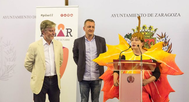 Santisteve y Rivarés en la presentación del Pilar 2017, este miércoles. Foto: Daniel Marcos (AZ)