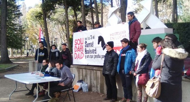 Presentación de la campaña solidaria de CNT-Uesca.