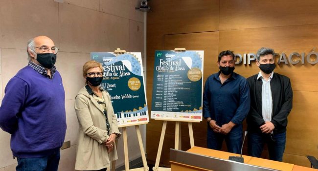 Imagen de la presentación del Festival Castillo de l'Aínsa en la Diputación de Uesca.