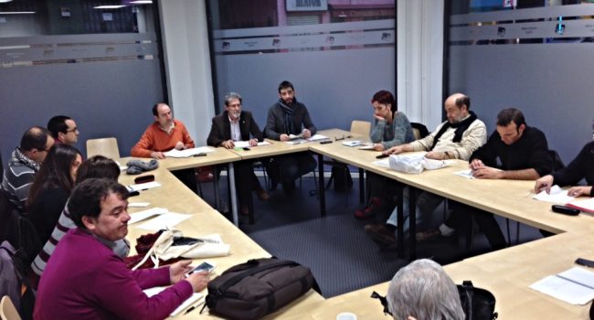 Imagen de archivo de una reunión de la Presidencia IU Aragón. Foto: IU