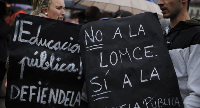 Protesta contra la LOMCE.