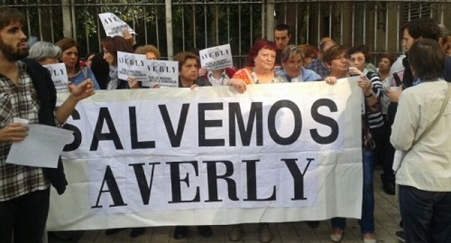 Protesta de Apudepa en 2014 en defensa del edificio Averly.