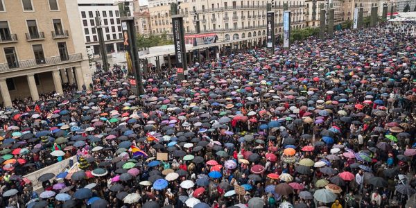 Concentración del pasado 17 de marzo en Zaragoza. Foto: Pablo Ibáñez (AraInfo)