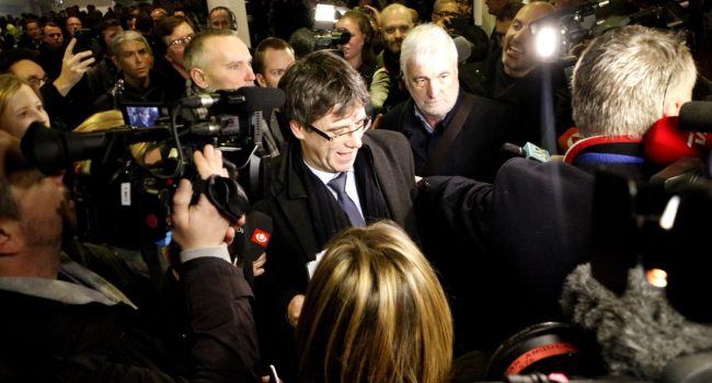 Puigdemont en Copenhague. Foto: @JuntsXCat