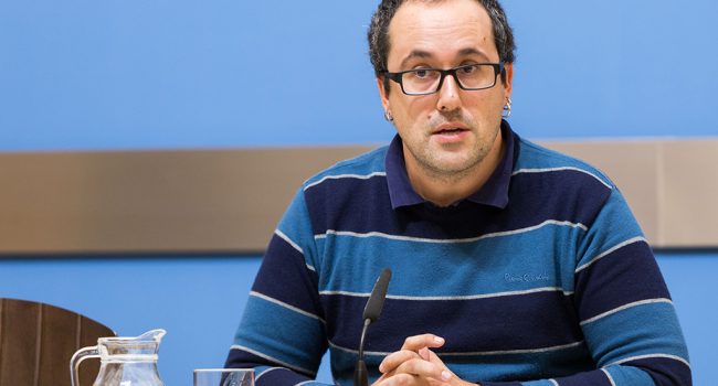 Cubero durante la rueda de prensa. Foto: Miguel Gracia (AZ)