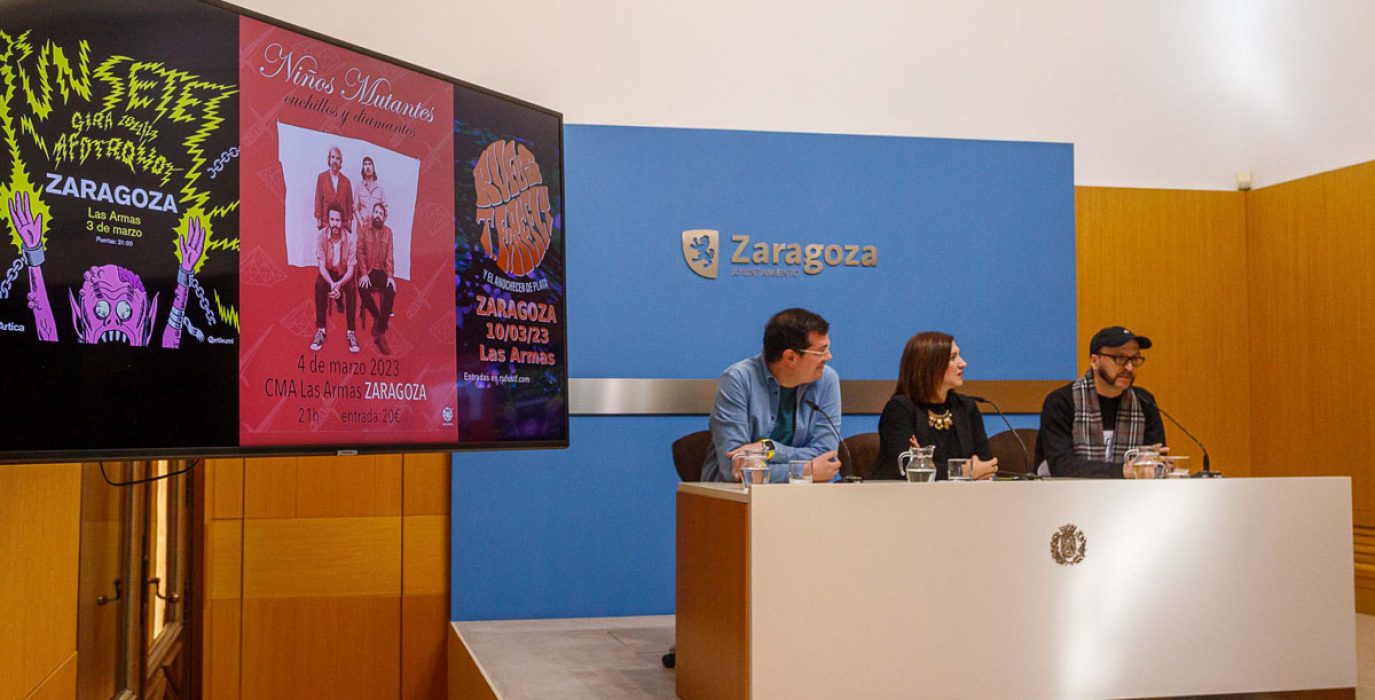 Pedro Ortega, Tomás Gómez y Sara Fernández durante la rueda de prensa | Foto: Daniel Marcos (AZ)