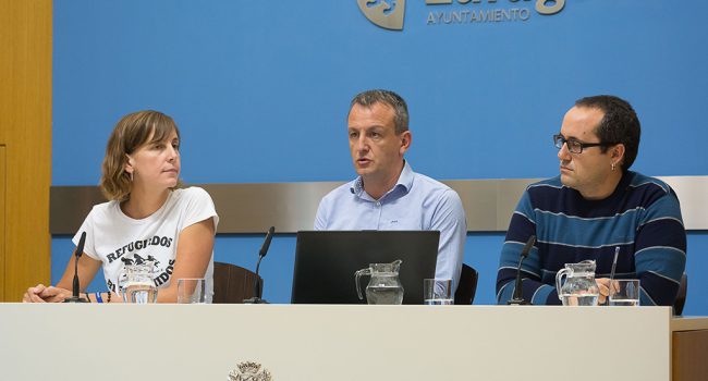 Artigas, Rivarés y Cubero durante la comparecencia tras la reunión del Equipo de Gobierno. Foto: AZ