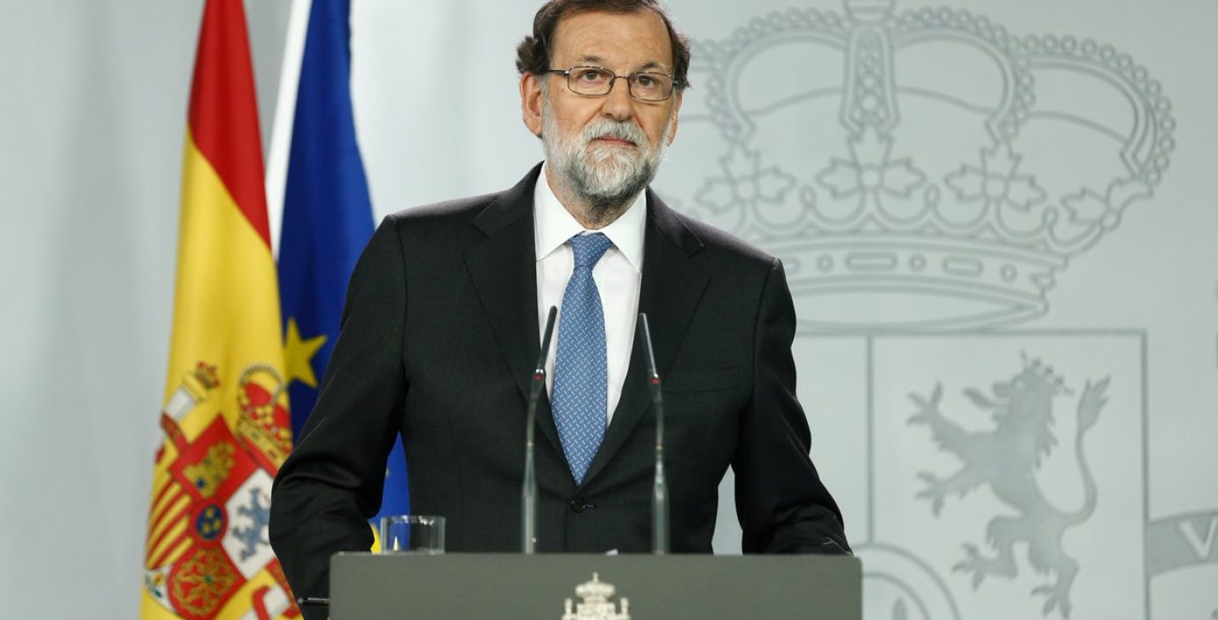 Rajoy durante una comparecencia. Foto: Moncloa