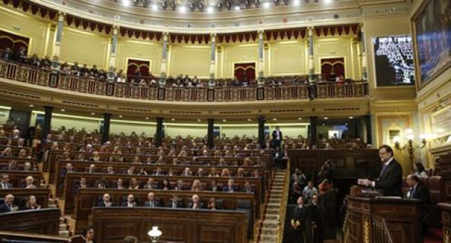 Rajoy durante su intervención en el Debate. Foto: Moncloa