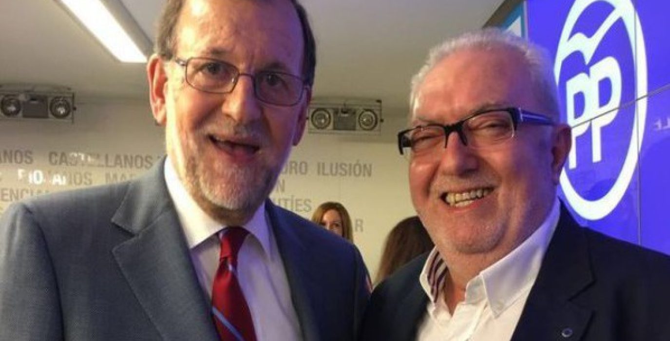 Mariano Rajoy y Pedro Agramunt. Foto: PP