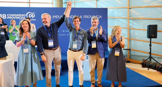 Ramón Celma proclamado campeón del PP de Zaragoza por Jorge Azcón | Foto: PP Aragón