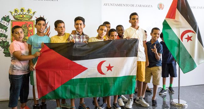 Niñas y niños saharauis que participan en el Proyecto 'Vacaciones en Paz'. Foto: Miguel G. García (AZ)