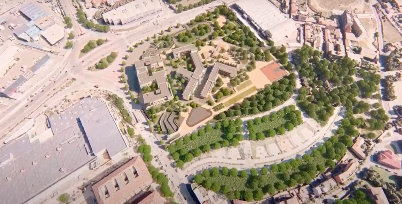 Recreación de archivo , elaborada por la DGA, del fututo complejo en el antiguo Buen Pastor de Valdefierro