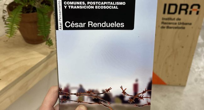 Portada del libro de César Rendueles | Foto: @idrabcn