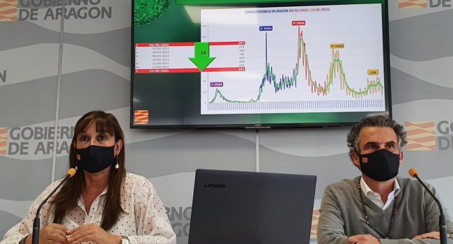Repollés y Falo durante la comparecencia de este viernes. Foto: DGA