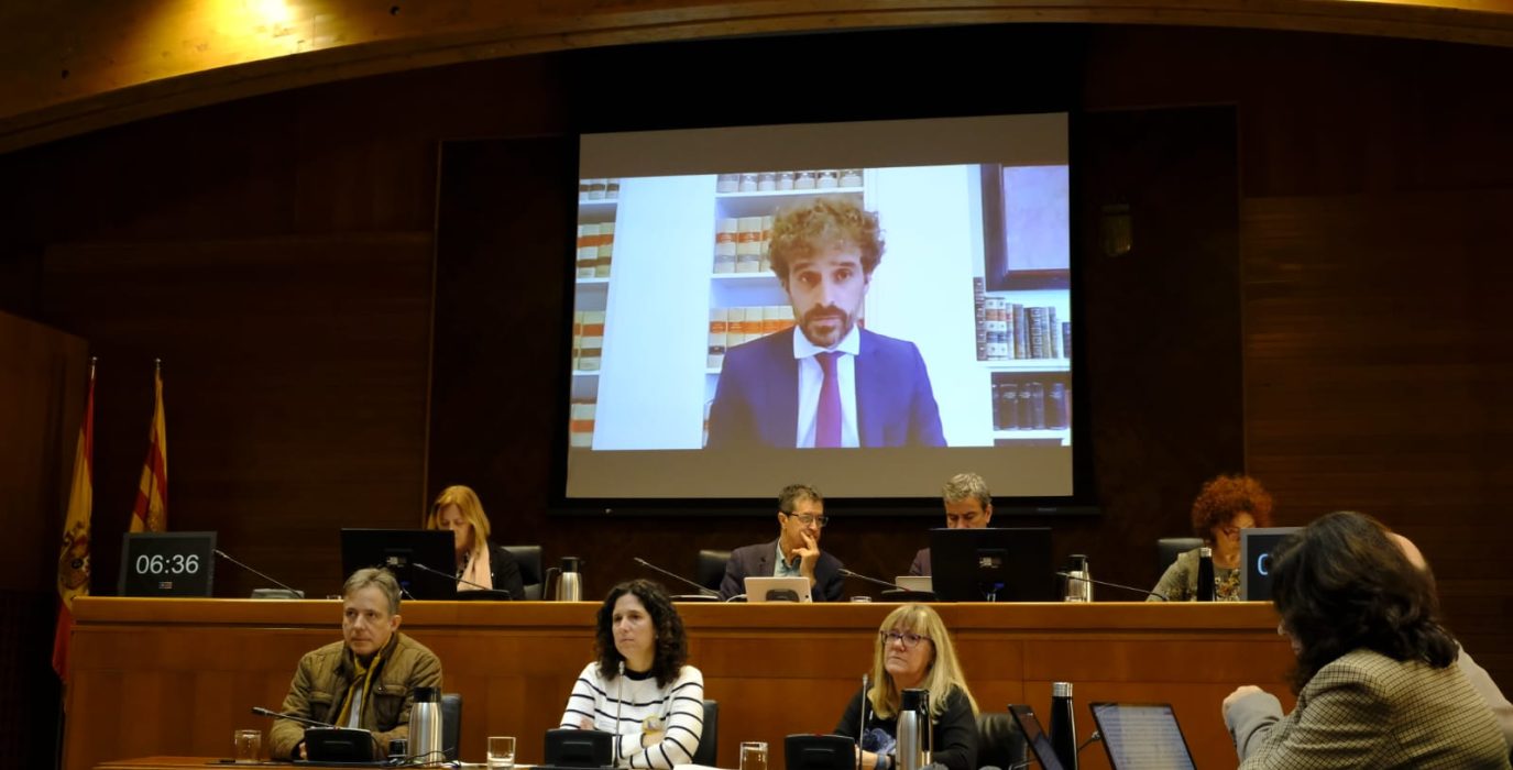 Representantes de STEPA en una reciente comparecencia ante la Comisión de Peticiones de las Cortes de Aragón.