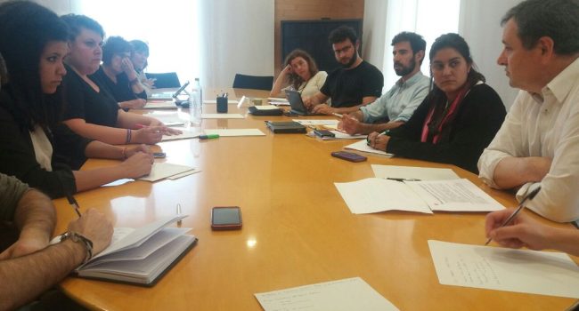 Reunión de trabajo de Ciudades sin mordaza en Barcelona. Foto: @NoSomosDelito