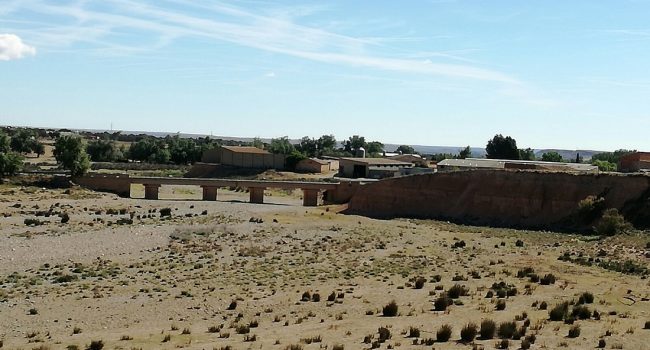 Cauce seco del río Aguasvivas a su paso por Vinaceit | Foto: Archivo 2017 Marea Azul de Aragón.