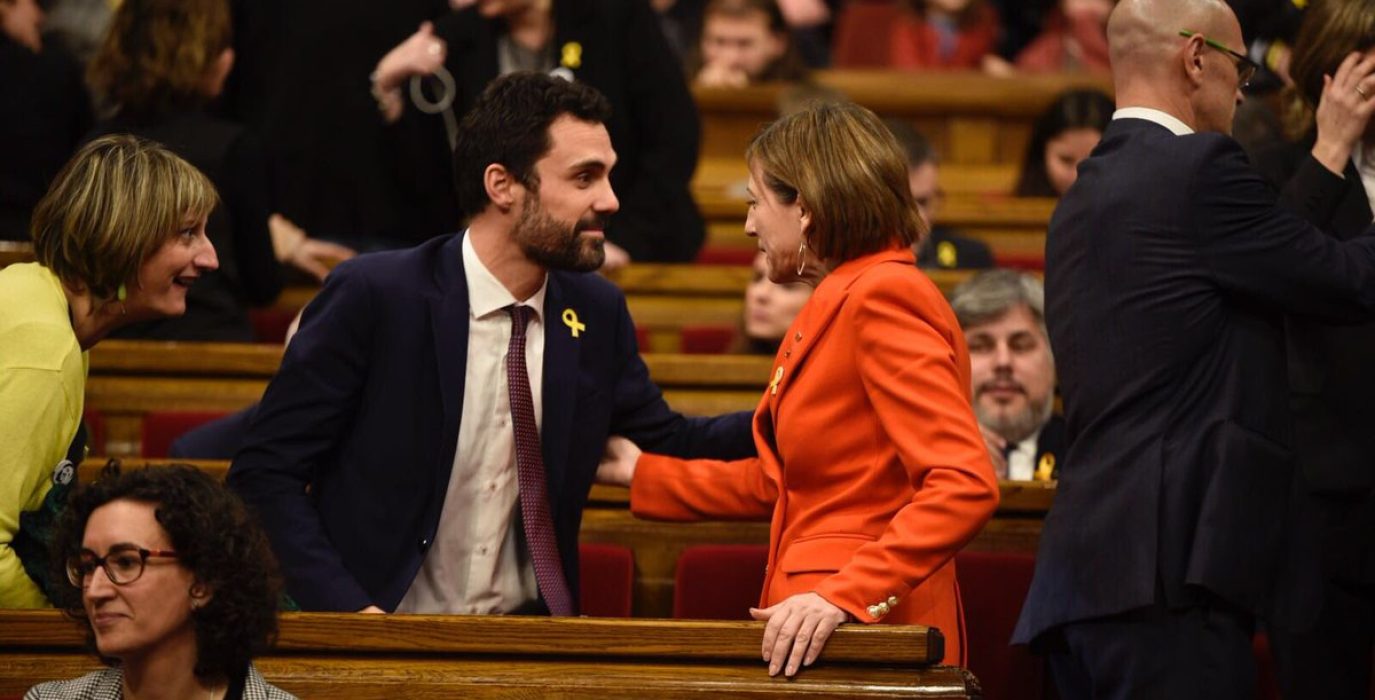 Forcadell felicita a Torrent tras conocer su nombramiento. Foto: ERC