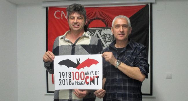 Rueda de prensa, abril 2018 centenario CNT Fraga