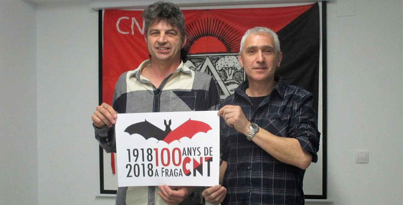 Rueda de prensa, abril 2018 centenario CNT Fraga
