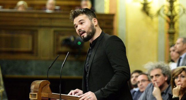 Rufián (ERC). Foto: @Congreso_Es