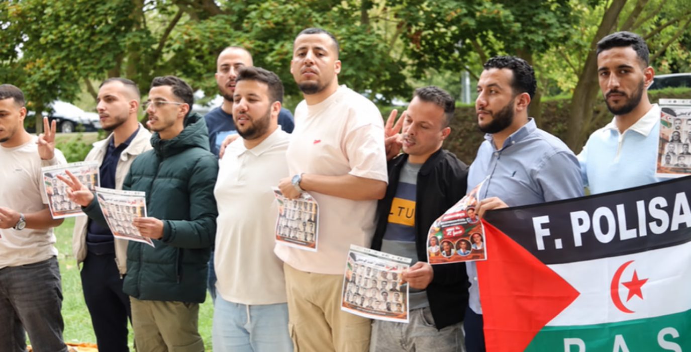 Concentración en Mont-Lagou, cerca de París, en apoyo a los presos y presas políticos saharauis | Foto: Équipe Média