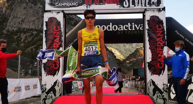 El atleta aragonés Sergio del Barrio en Canfranc | Foto: RFEA