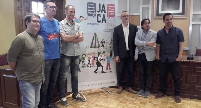 Nacho Escuín en la presentación del Salón del Cómic de Chaca. Foto: DGA.