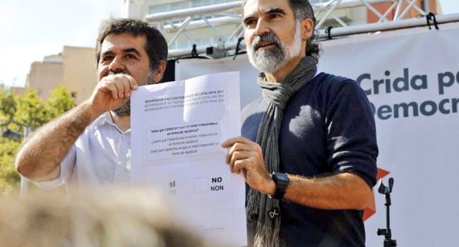 Sanchez y Cuixart. Foto: @DemocratesCAT