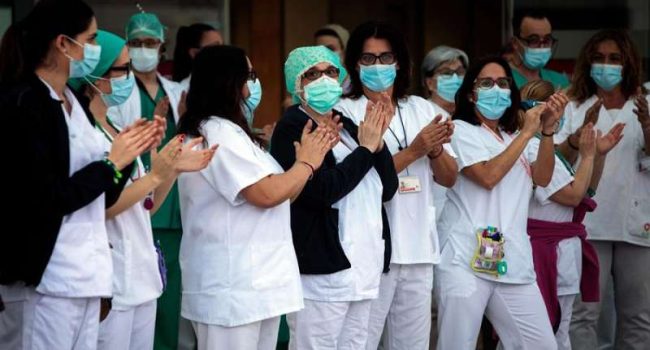 Sanitarias durante la pandemia. Foto: FADSP
