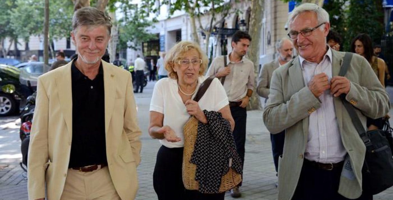 Santisteve, Carmena y Ribó.