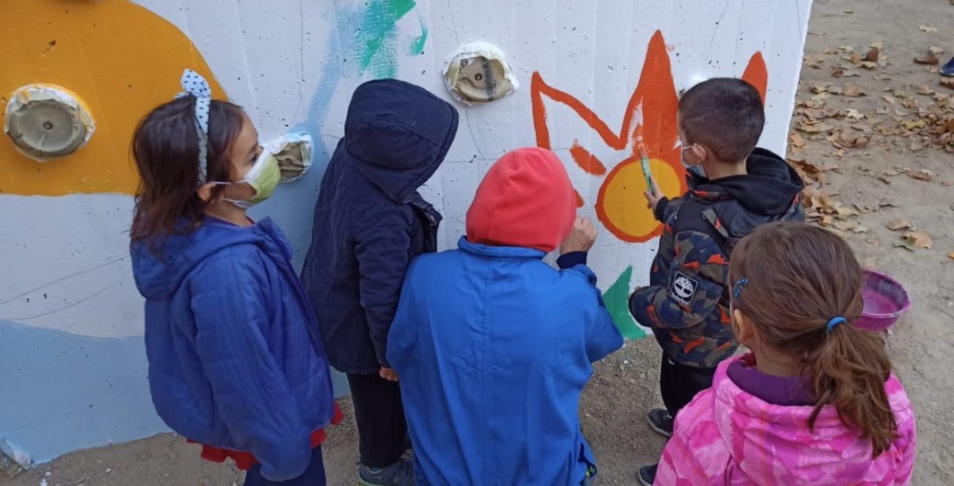 Semana Derechos de la Infancia San José Zaragoza Mural colectivo 1