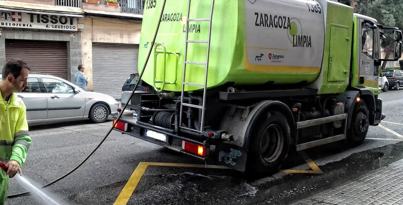 Servicio de limpieza de Zaragoza. Foto: FCC