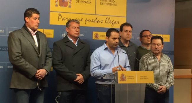 Antolín Goya en rueda de prensa tras la reunión con Fomento. Foto: CETM.