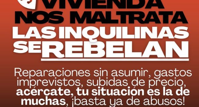 Cartel del Sindicato de Inquilinas e Inquilinos de Zaragoza.
