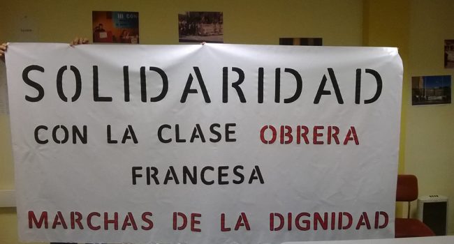 Solidaridad con la clase trabajora francesa MARCHAS DIGNIDAD