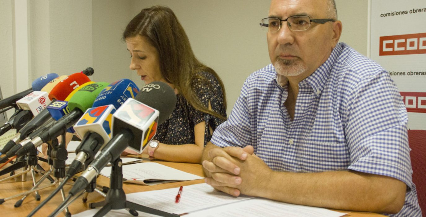 Sonia Bergasa y Juan Carlos Cantín. Foto: CCOO