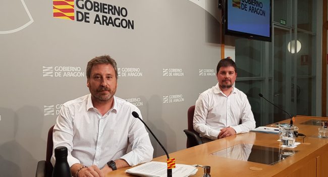 Soro y Salvador durante la presentación del Fondo de Cohesión Territorial 2020. Foto: DGA