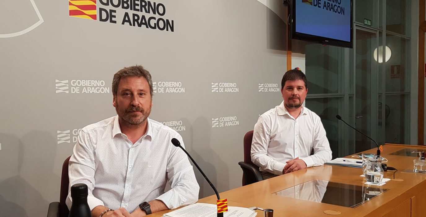 Soro y Salvador durante la presentación del Fondo de Cohesión Territorial 2020. Foto: DGA