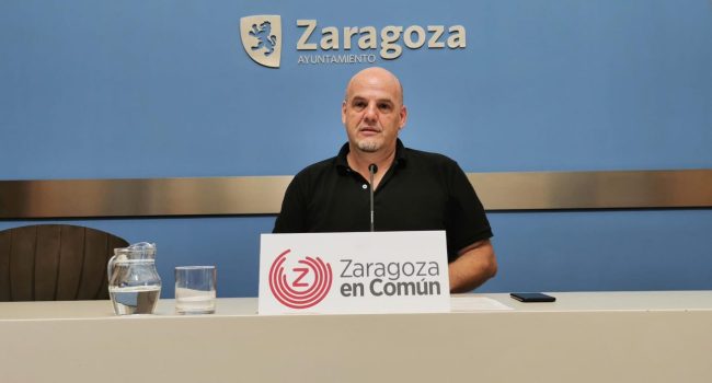 Suso Domínguez, concejal de Zaragoza en Común en una imagen de archivo | Foto: ZeC