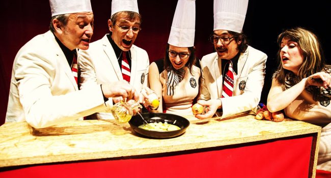 Una escena de la obra de Teatro Che y Moche.