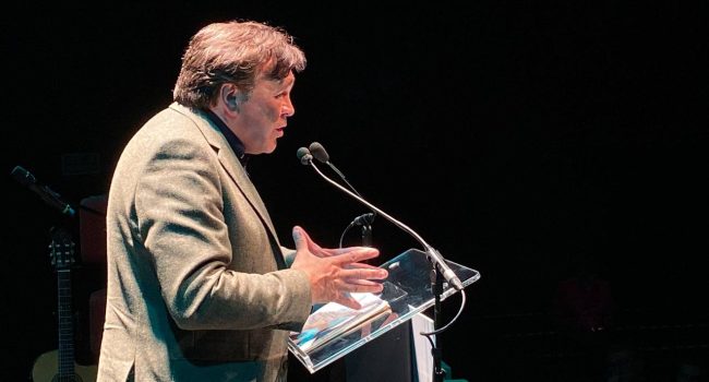 Tomás Guitarte en el acto central celebrado en Zaragoza | Foto: Teruel Existe