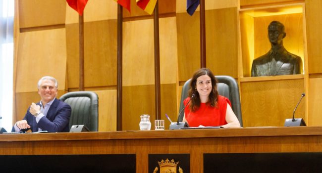 La consejera Tatiana Gaudés en la comisión de Movilidad del Ayuntamiento de Zaragoza del pasado viernes | Foto: Daniel Marcos (AZ)