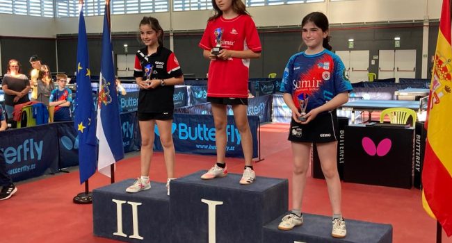 Pódium alevín femenino.