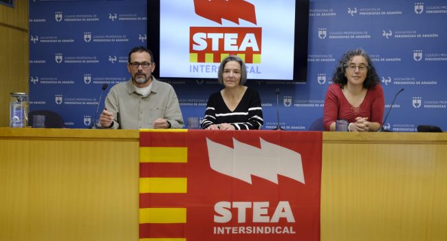 Tomás Sancho, María José Giménez y Maite Munárriz, de STEA | Foto: Johanna Aznar