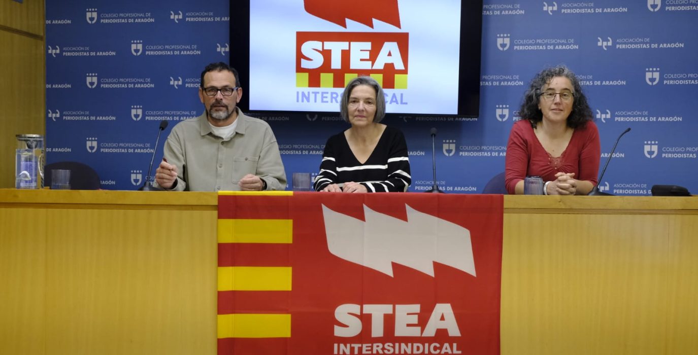 Tomás Sancho, María José Giménez y Maite Munárriz, de STEA | Foto: Johanna Aznar