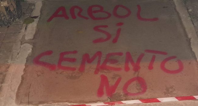 Pintada en las calles del barrio zaragozano de Torrero.